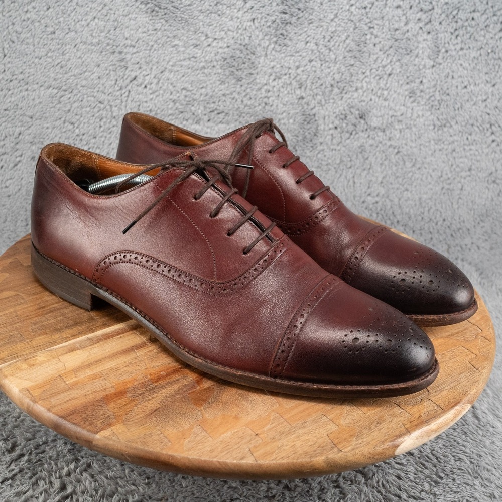 Beckett Simonon Durant Oxford Burgundy Leather - Men's Size 13 - Luxury Leather